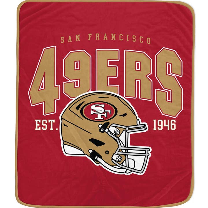 NFL Vintage Arch Block Ultra Soft 50x60 Throw Blanket for wholesale by Pegasus Sports