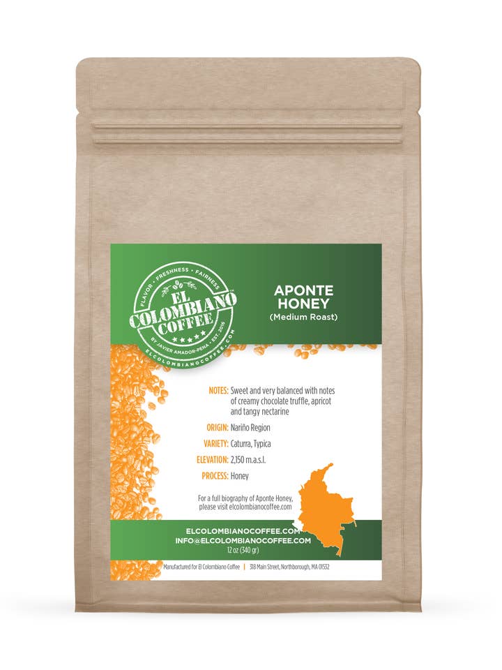 Aponte Honey (Medium Roast) for engroshandel hos El Colombiano Coffee