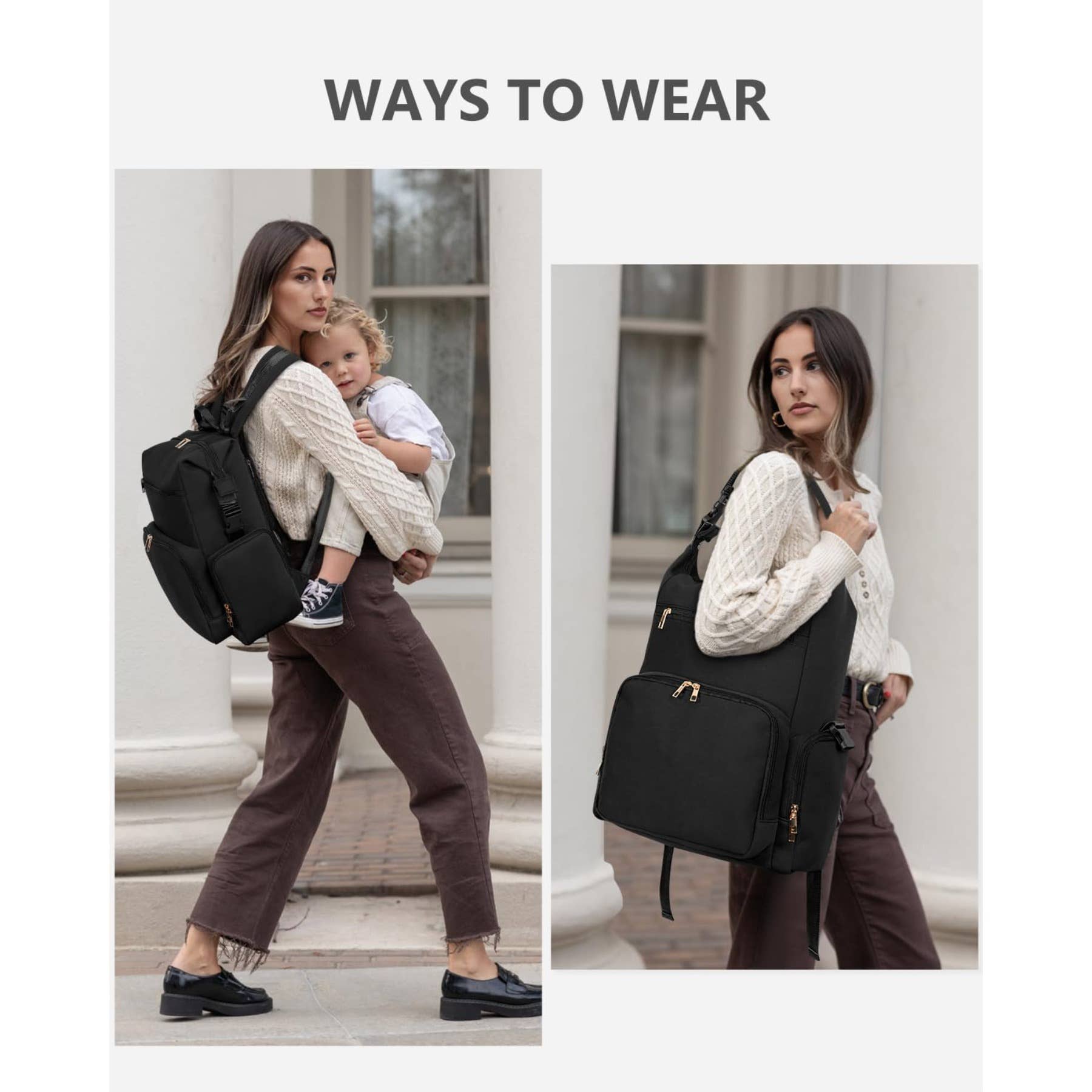 wandf - Wholesale Diaper Bag - Baby - CEI-CEI Neoprene Diaper Bag Backpack with Changing Pad2