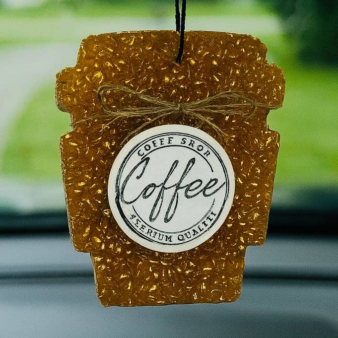 Car Freshies Latte Cup Shape air fresheners for wholesale by Hometouch Candle Co.