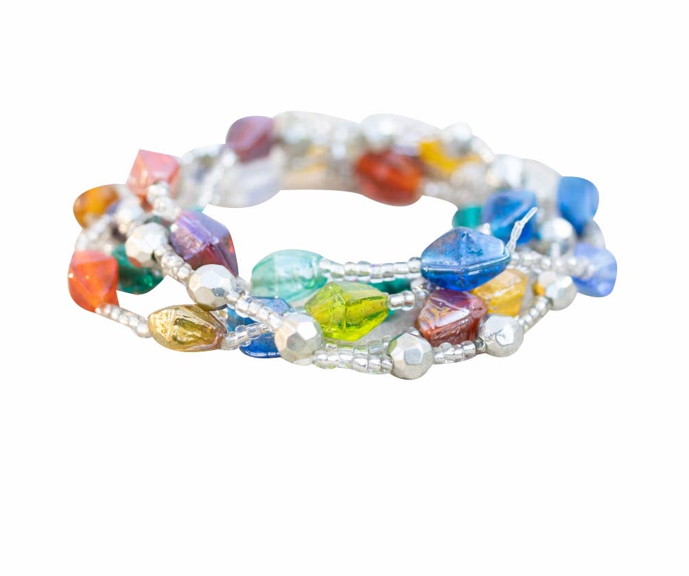 Moksha Imports – wholesale Beads – Colored Diamond Shape Beads/Stretch/Min.20