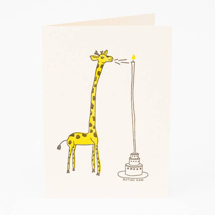 F-A77 'Girafa com vela de aniversário' por atacado de Studio Flash