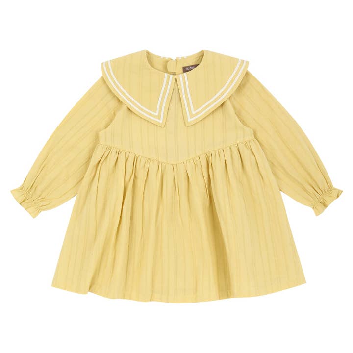 ToTo Heros - Wholesale Dress - Kids - Sarah Wide Collar Textured Dress1