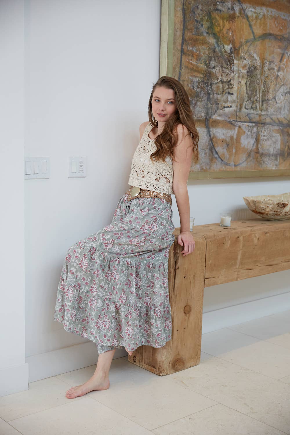 The Fox and The Mermaid - Wholesale Skirt - Women's - Block Printed Cotton Maxi Skirt (Radha)7