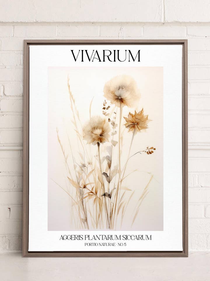 HERBARIUM REVERIE, canvas wall art print for wholesale by Oleka Canvas