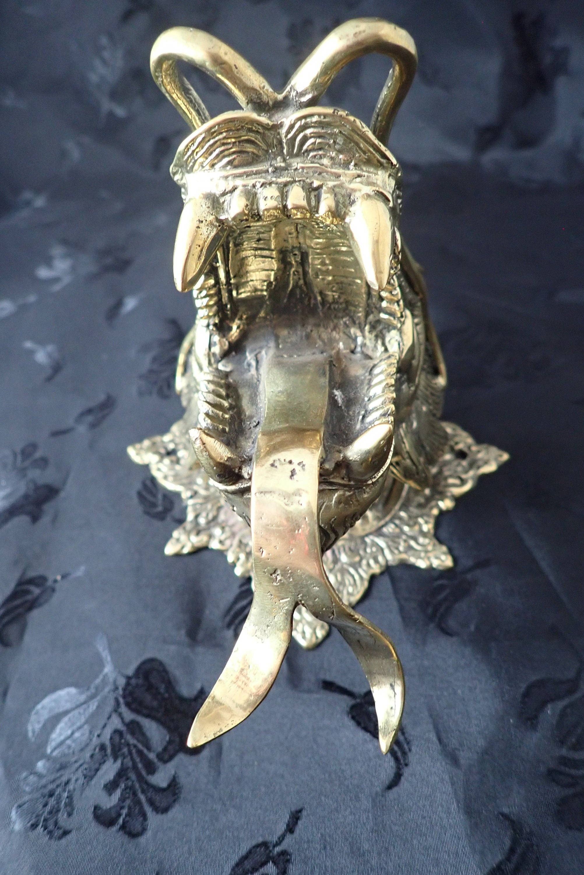 Ubud Glass - Wholesale Wall Accent - Bronze dragon head wall art2