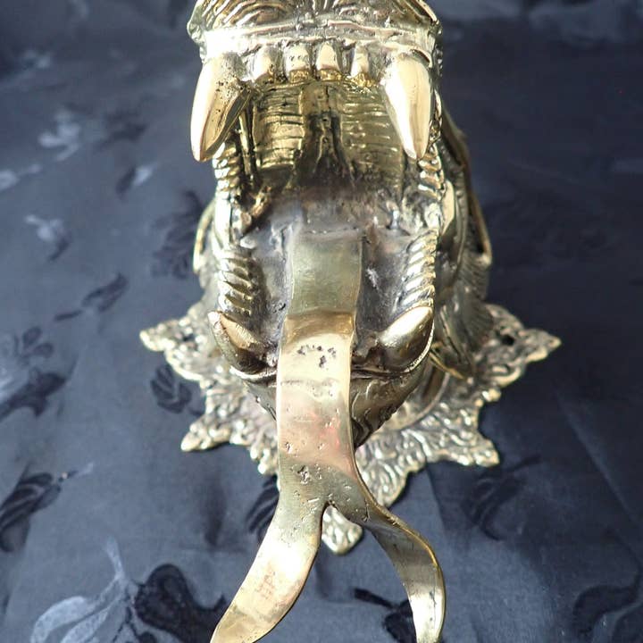 Ubud Glass – Engroshandel 3D-vægkunst – Vægkunst med bronzedragehoved2