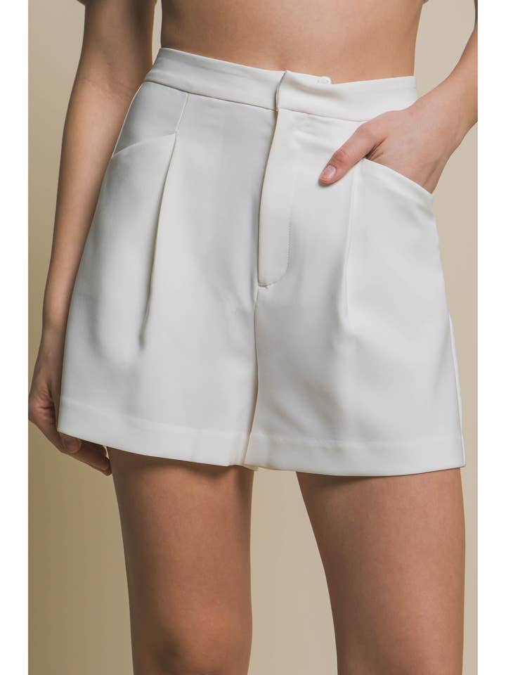 Pantalones cortos con cintura plisada para venta al por mayor de ITSSY