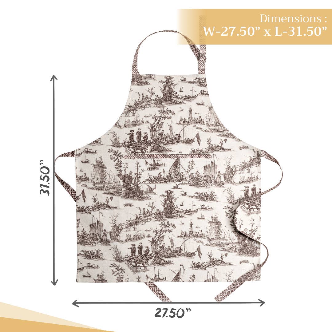 Maison d'Hermine - Design in Every Thread - Wholesale Apron - Apron 100% Cotton - Everyday Cooking - Calais - Charcoal3