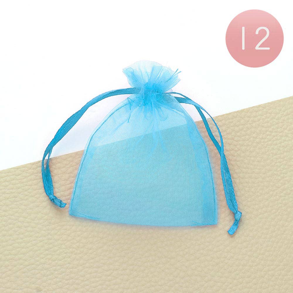Sensibling Corp. – Großhandel Geschenktüten – 12 Stück, 7,6 x 8,9 cm Organza-Geschenkbeutel mit Band18