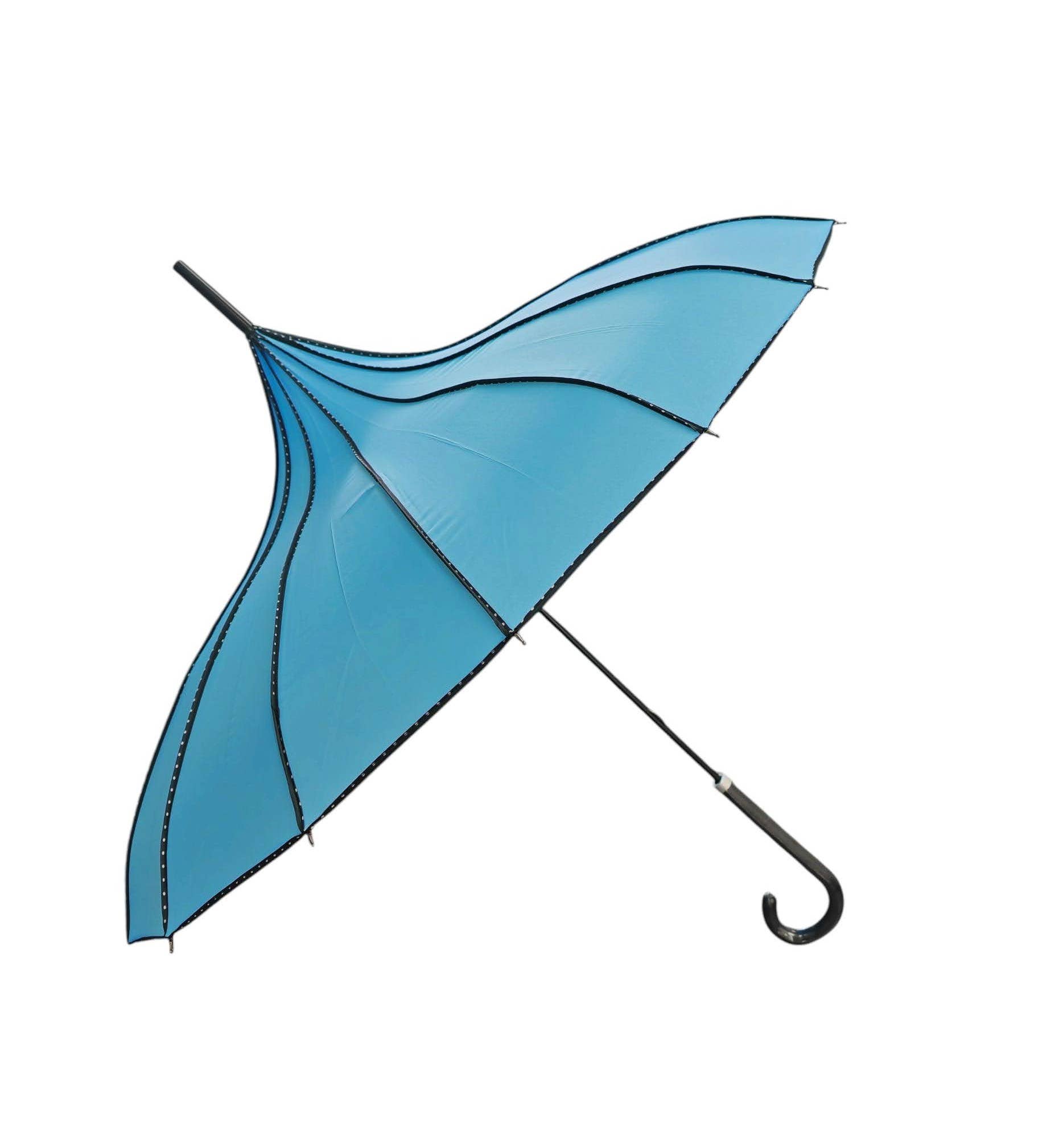 Superbia - Wholesale Umbrella - Women's - Pagoda Trims Long Stick Umbrella (For Sun & Rain)3