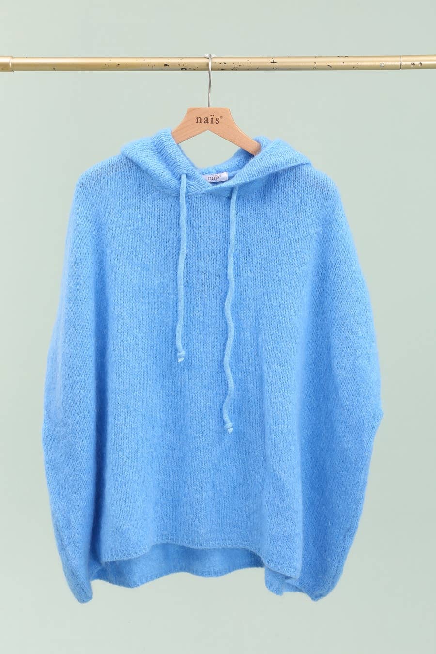 NAÏS PARIS - Wholesale Poncho - Women's - Mohair and wool hooded poncho sweater2