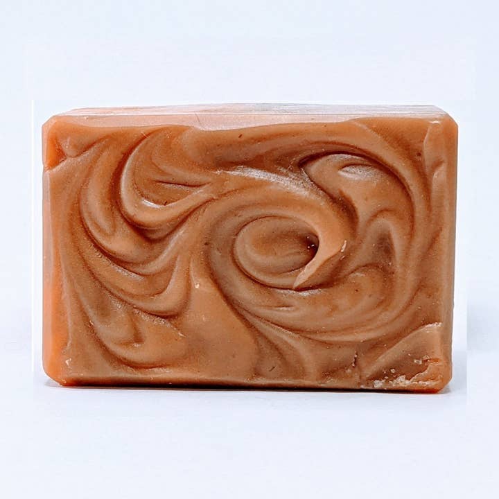 Orange & Spice Goat's Milk All Natural Soap Bar with Essential Oils, Oatmeal and Shea butters for wholesale by Thompson's Luxury Soap