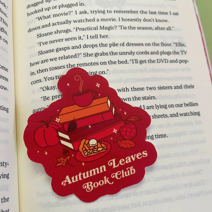 Autocollant en vinyle brillant laminé du club de lecture Autumn Leaves pour la vente par Little Crayon Co.