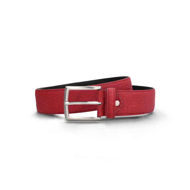 NAE Vegan Shoes - Wholesale Belt - Men's - Seva Red Men's Pinãtex Belt