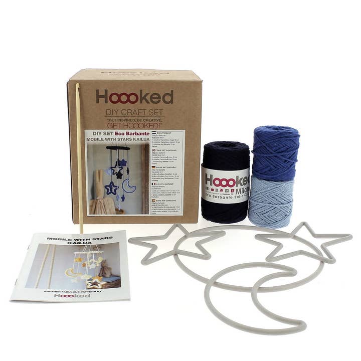 Hoooked Yarns - Wholesale DIY Craft Kit - DIY Crochet Kit Mobile with Stars Kailua Marina1