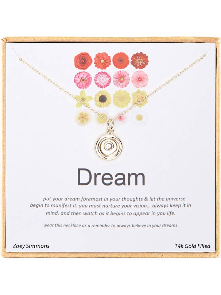Dream' Boxed Charm Necklace - GF for wholesale by Zoey Simmons