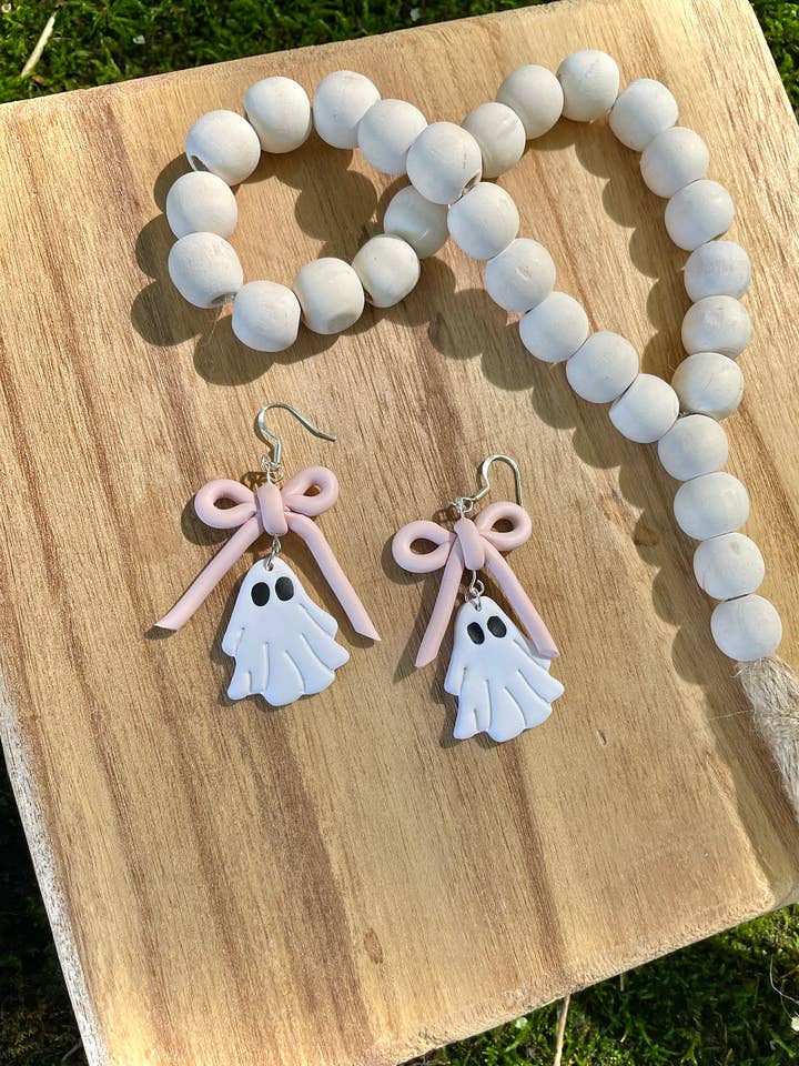 Ghost with Bow Earrings for wholesale by The Crystal Lotus