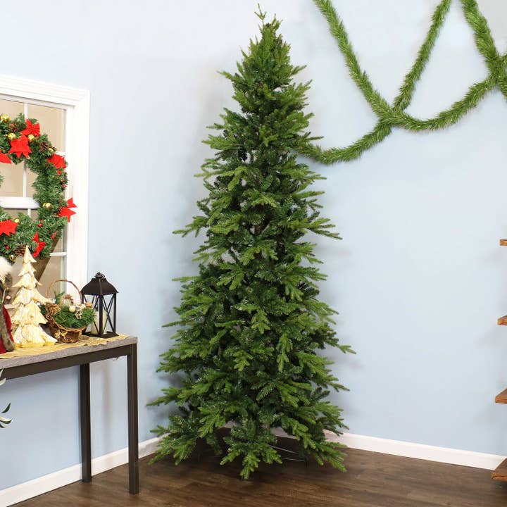 Sunnydaze Decor - Wholesale Artificial Christmas Tree - 8 ft Slim and Stately Indoor Unlit Artificial Christmas Tree4