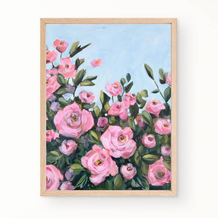 „Finurlige ønsker“ blomsterkunsttryk for engroshandel hos Shelly Cluff Art