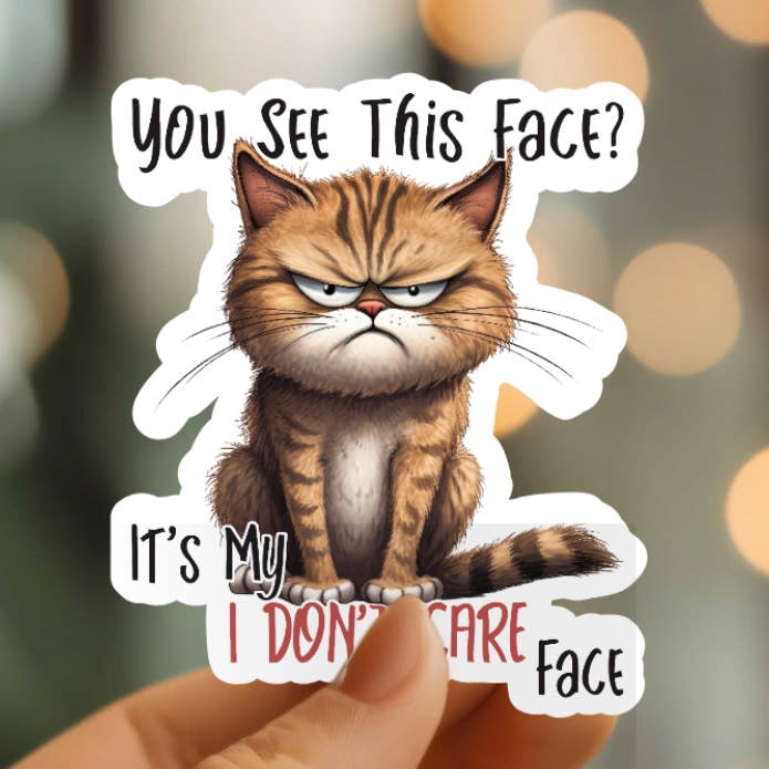 Funny You See This Face Vinyl Sticker for wholesale by Mystical Monkey Toes