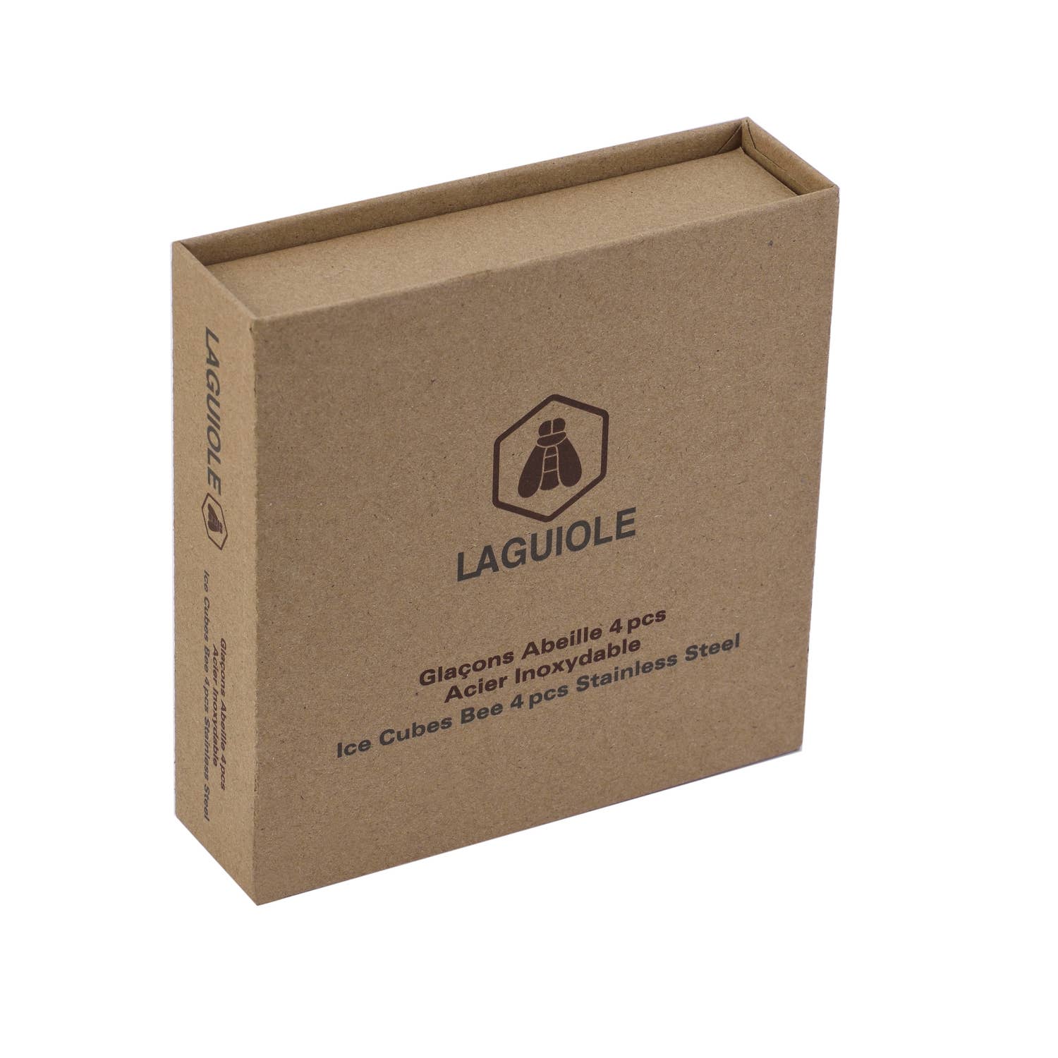 Laguiole – Großhandel Kühlsteine für Getränke – LAGUIOLE Set mit 4 Kühlsteinen aus Edelstahlwürfeln2