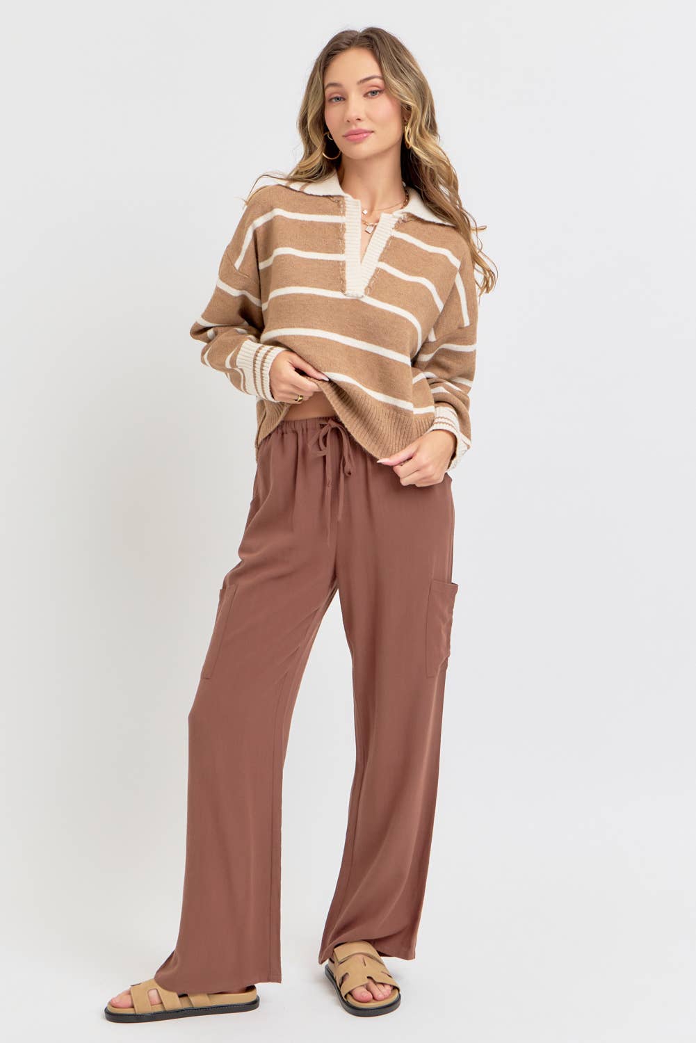 Sweet Lovely by Jen - Wholesale Knit Sweater - Women's - STRIPED EVERYDAY  KNIT SWEATER20