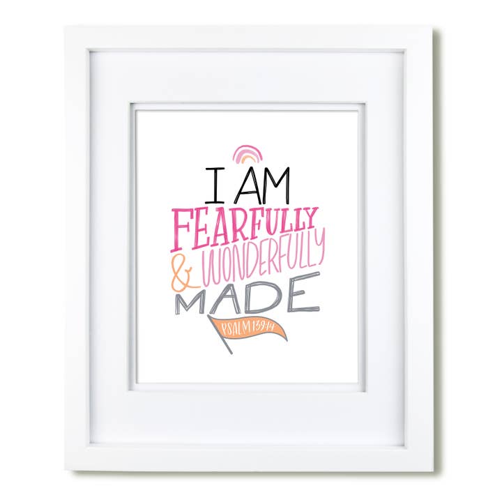 Fearfully and Wonderfully Made - Pink for wholesale by Krystal Whitten Studio