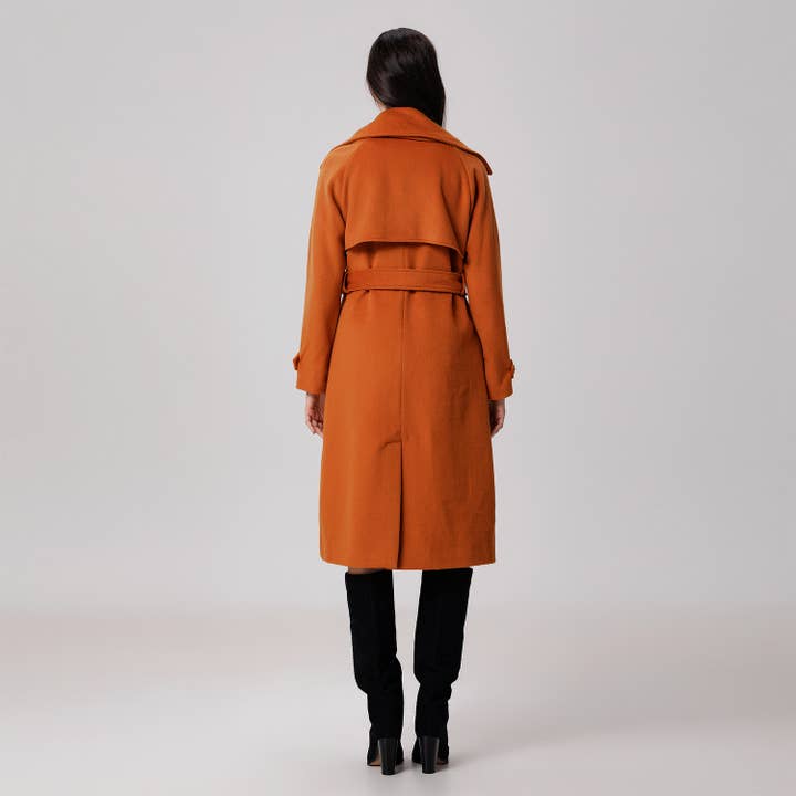 Smart and Joy - Wholesale Trench Coat - Women's - Wool coat with wide shutters19