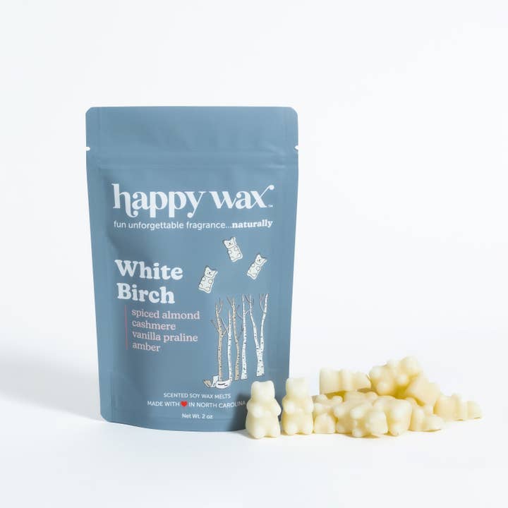 White Birch Wax Melts - Sacchetto per campioni (2 once) per la vendita all'ingrosso da parte di Happy Wax