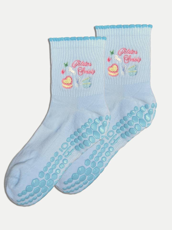 BLUE BELLE GRIP SOCKS for wholesale by Koa Flō