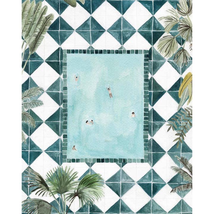 JIGGY Puzzles - Wholesale Puzzle - Adult - 450pc Puzzle & Glue Kit: Swim Club by Isabelle Vandeplassche