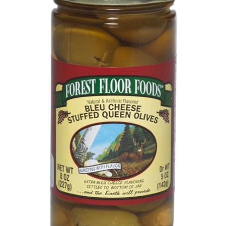 Forest Floor Foods - Wholesale Olives - Bleu Cheese Stuffed Queen Olives