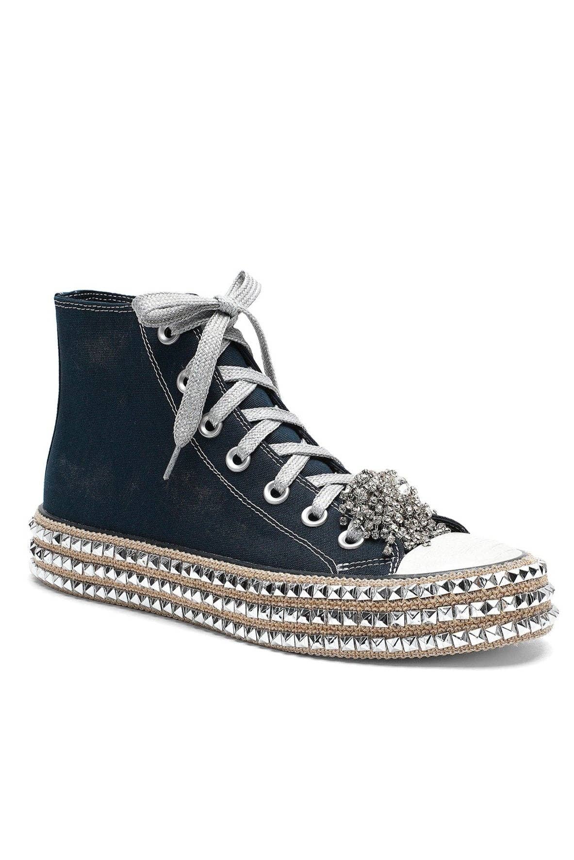 CCOCCI - Wholesale Lifestyle Sneakers - Women's - ASH-01 BEDAZZELED DECOR ROCKSTUD PLATFORM HIGH TOP SNEAKERS7