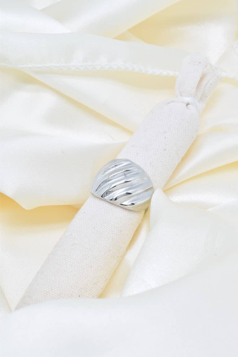 Kapyco - Wholesale Cocktail/Statement Ring - Large adjustable stainless steel ring - BG3101713