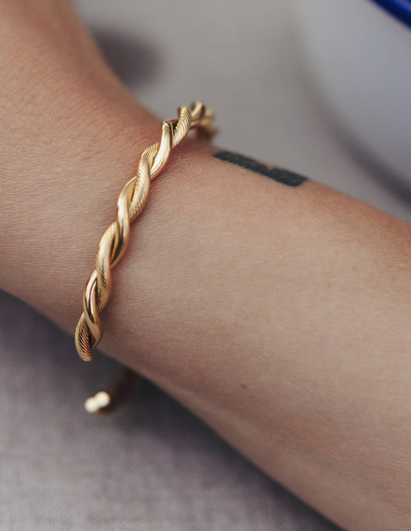 Nordic Muse – wholesale Cuff bracelet – Gold Twist Cuff Bangle, Waterproof