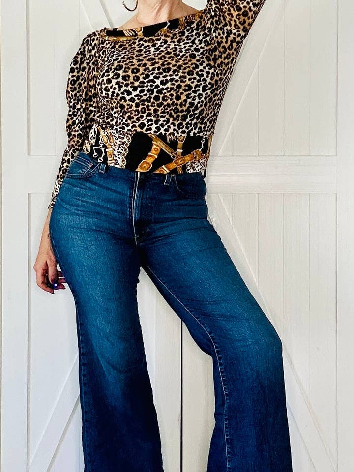 Cheetah Puff Top for wholesale by Aerial Clothing sRQ