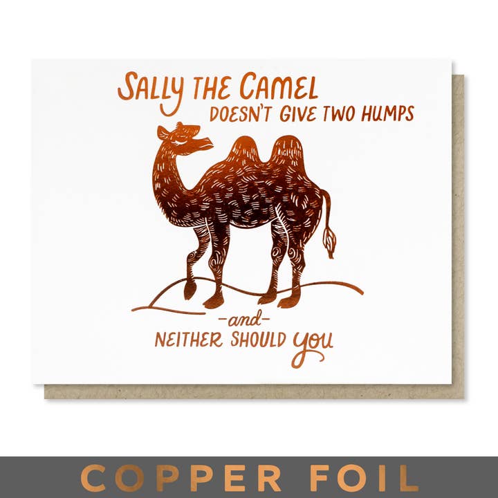 Sally the Camel Card for wholesale by Paper Parasol Press