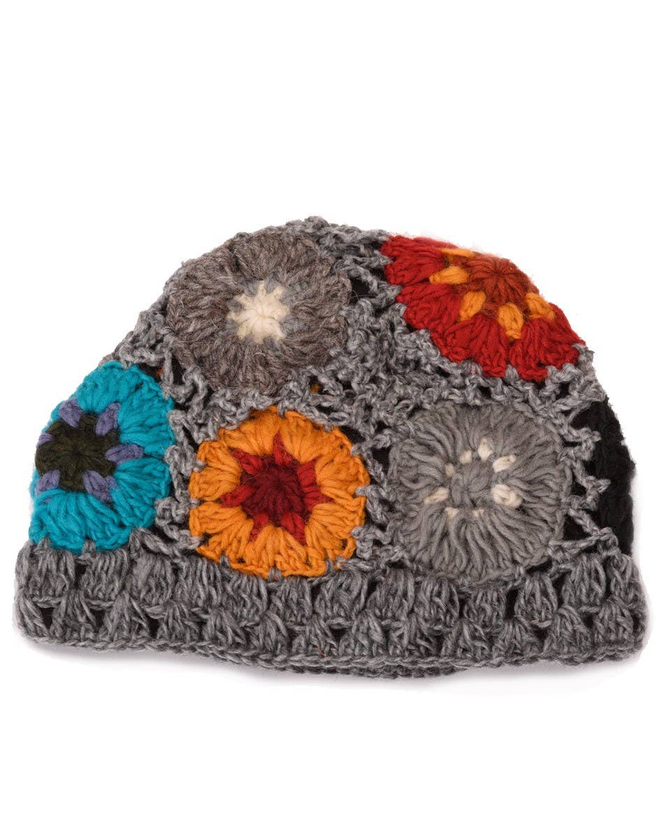 Zig Zag Asian Collection - Wholesale Beanie - Women's - Crochet Flower Beanie Hat1