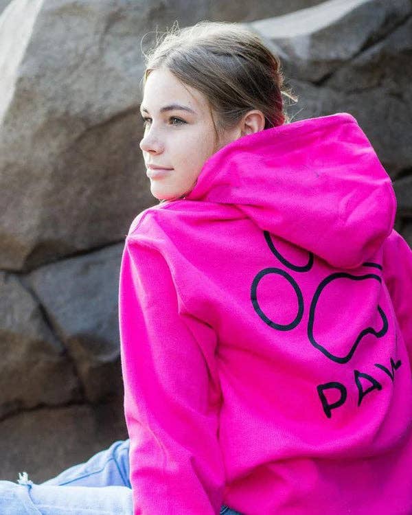 PAWZ - Wholesale Hoodie - Women's - Black Print Classic College Hoodie5