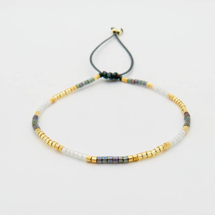 Rosamariposa – Großhandel Perlenarmband – Feines 3-Farben-Armband – 24 Karat vergoldet10