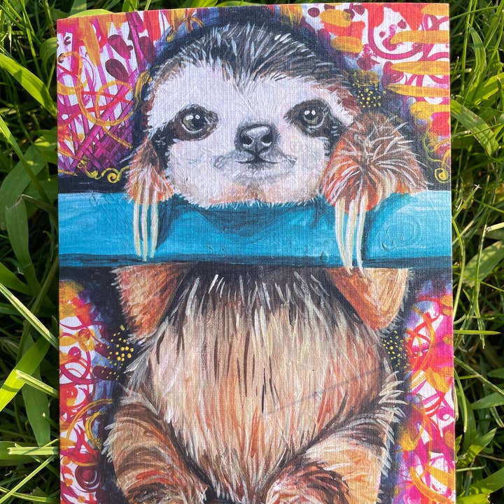 4.25x5.5" Sloth Greeting Card for wholesale by Willough Designs