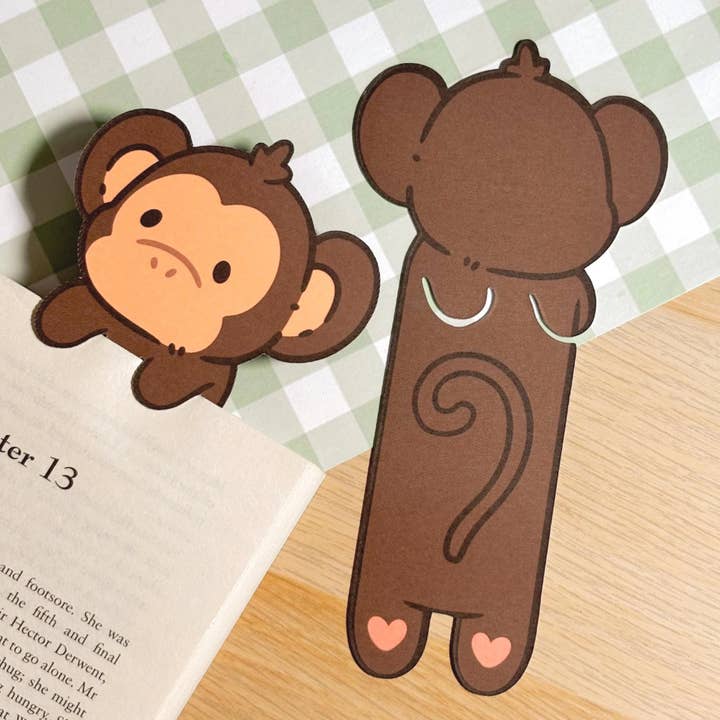 Monkey Peeking Bookmark for wholesale by izzoo