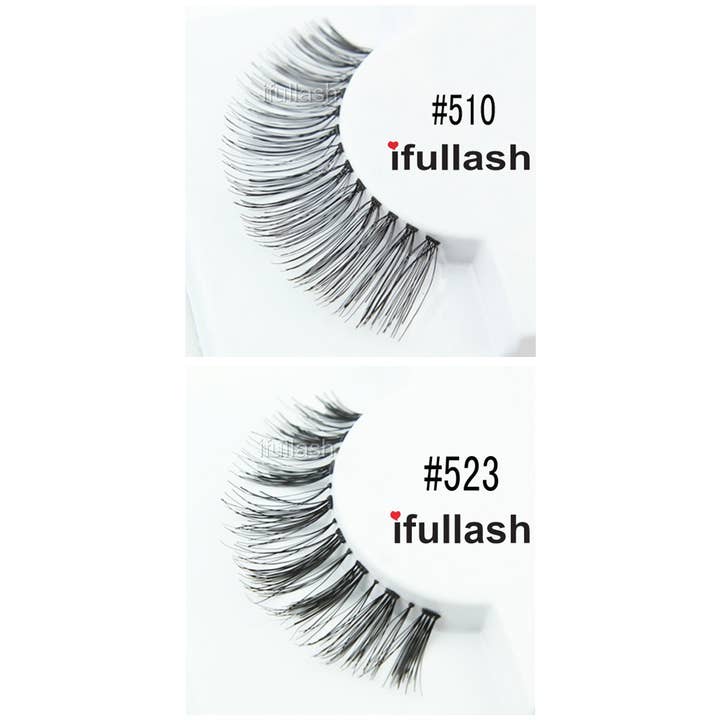 KC Factory - Wholesale False/Fake Eyelashes - Eyelashes Black 12Pair - Human Hair (100LASH-02)3