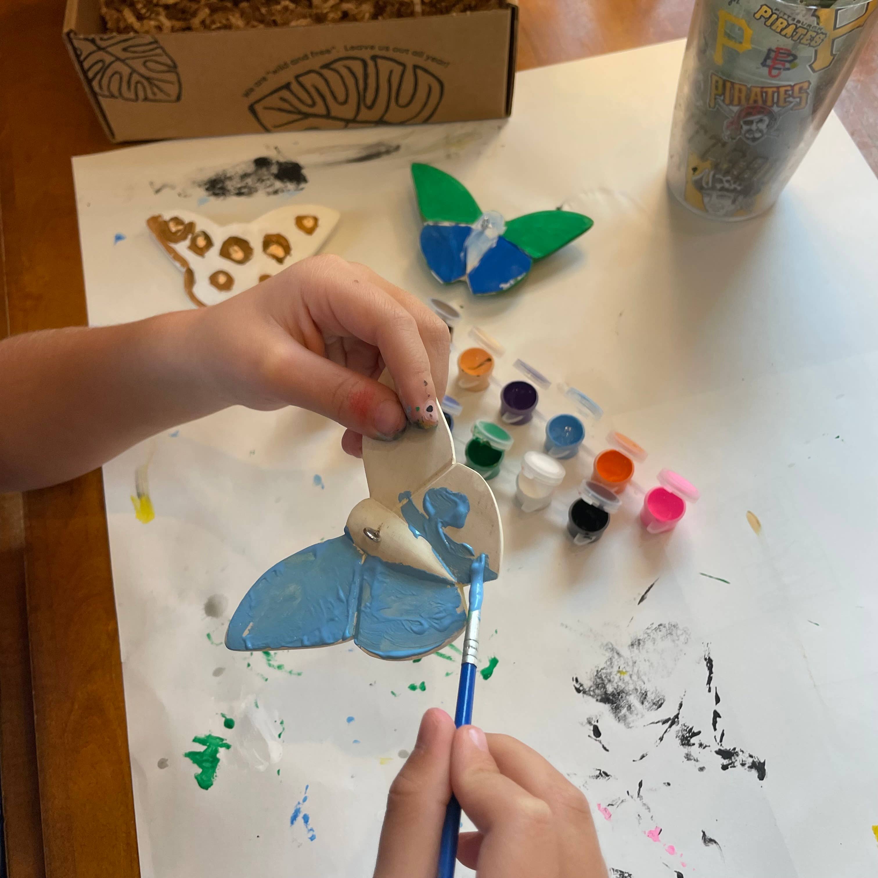 Women of the Cloud Forest - Wholesale DIY Craft Kit - Paint Your Own Butterfly Ornament Kit2