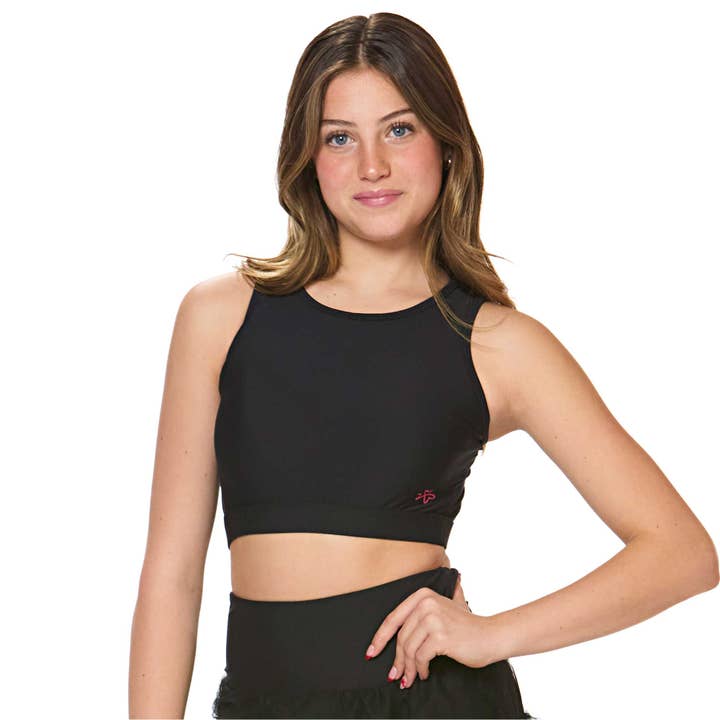 Dragonwing - Wholesale Athletic Top - Kids - Classic Backless Crop Top - Black
