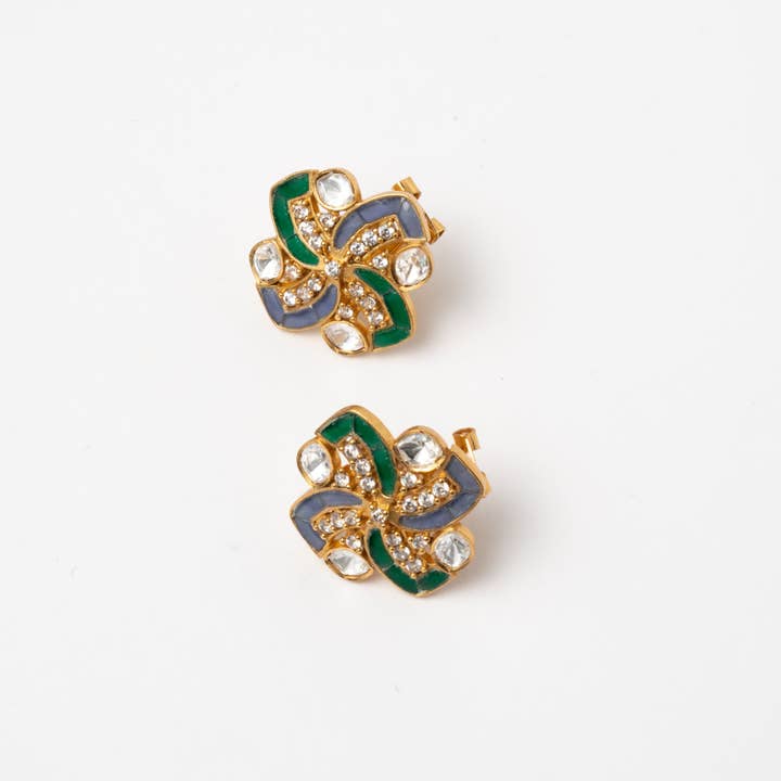 Boucles d'oreilles Seralia Éd. Limitée Bleu et Vert pour la vente par ACUS