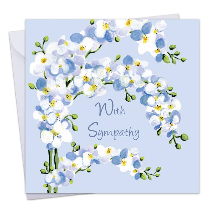 Carte de condoléances - Orchidée pour la vente par Twizler Ltd