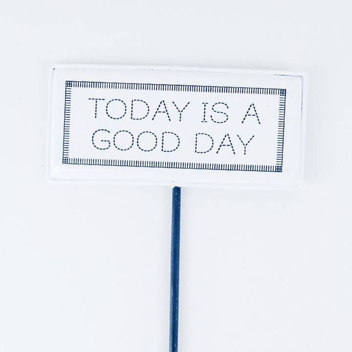 15602 - 5x12 enamel floral pick (TODAY) for wholesale by Devanie At Home (Formerly Adams & Co.)