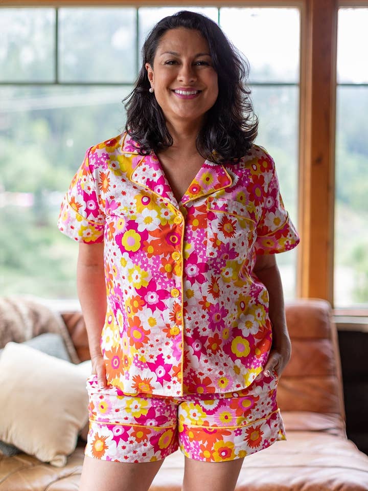 ZOEY Pyjamaset Flower Power Rosa für den Großhandel von Lesley Evers